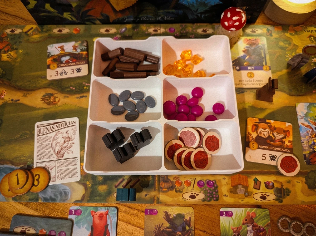 Bandeja para componentes, accesorio impreso en 3D para juegos de mesa